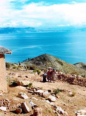 Vergezicht Lago Titicaca