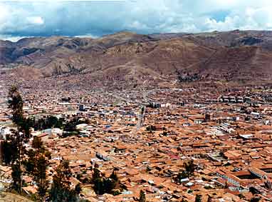 Panorama van Cuzco.