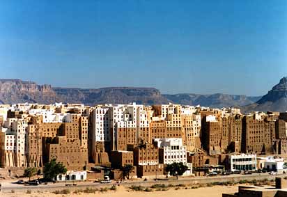 Panorama Shibam vanaf Sihayl.