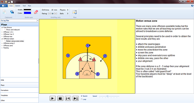 View tab basketball playbook software