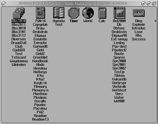Psion emulator in DOSBox