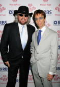 First on stage were veteran Bee Gees singers Robin and Barry Gibb.