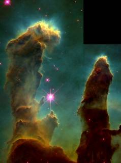  gas and dust inside M16 (Eagle Nebula) (Hubble space telescope) 