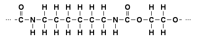  Full structural formula of the repeating unit in a particular polyurethane chain 