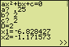 Program Quadratic Equation In Ti-83 Plus