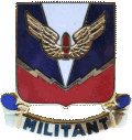 Insigne van de USAADS (militant=strijdlustig of strijdbaar)