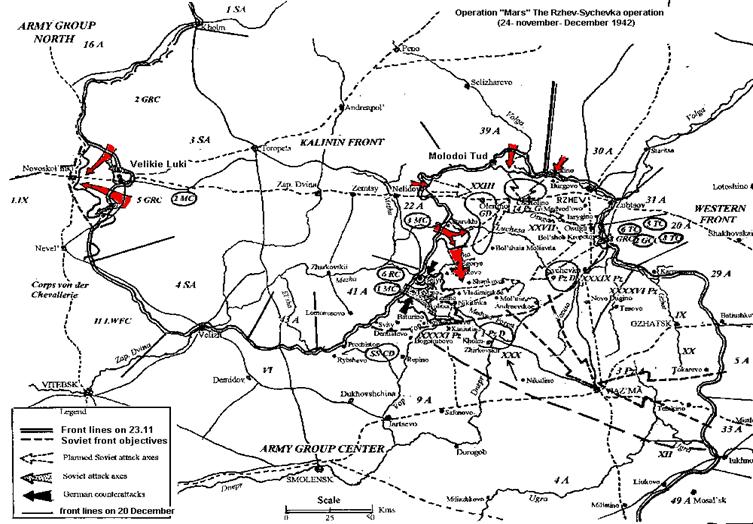 Операция марс в 1942 году карта