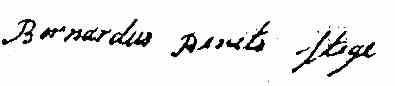 Handtekening van Bernardus Berents Stege (1781-1845)