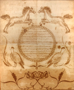 tekening gemaakt door DIRK GIJSBERTSEN VAN DE MHEEN in 1812