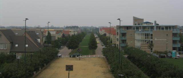Uitzicht op het noorden van Heeswijksekampen vanuit het park