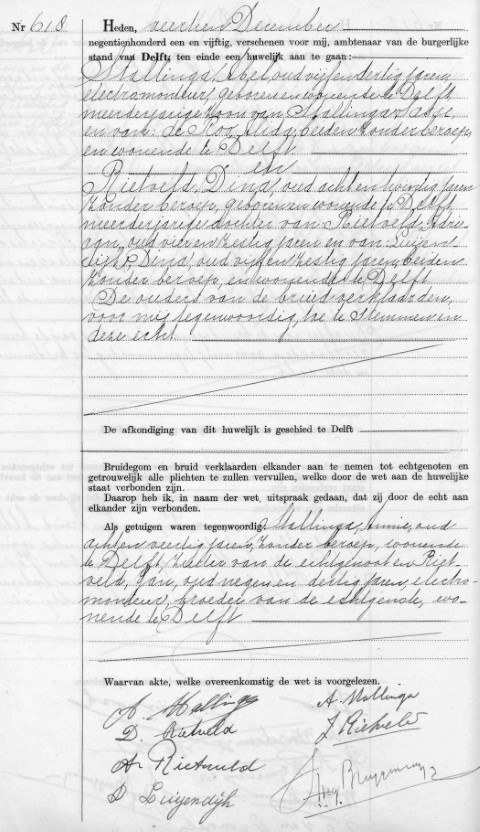 Abel Stallinga - Dina Rietveld 1951