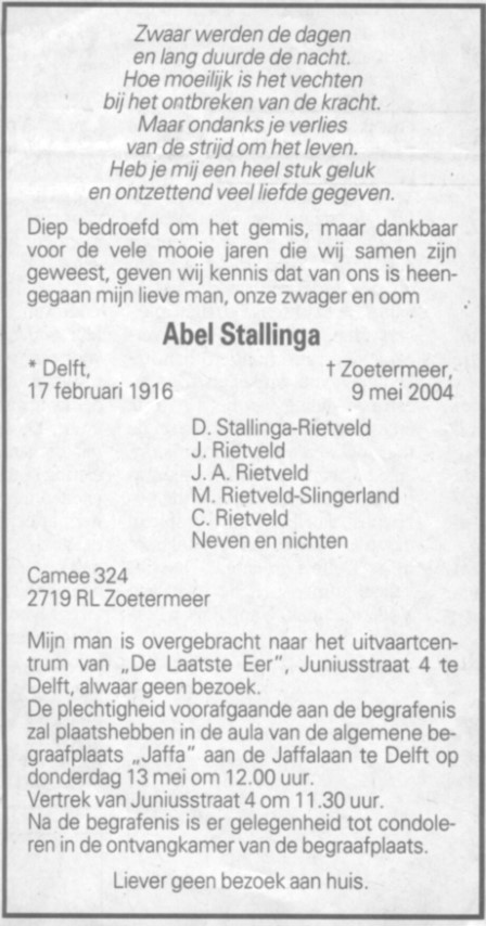 Abel Stallinga 2004
