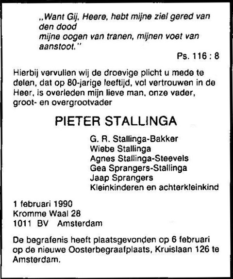 Pieter Stallinga 1990