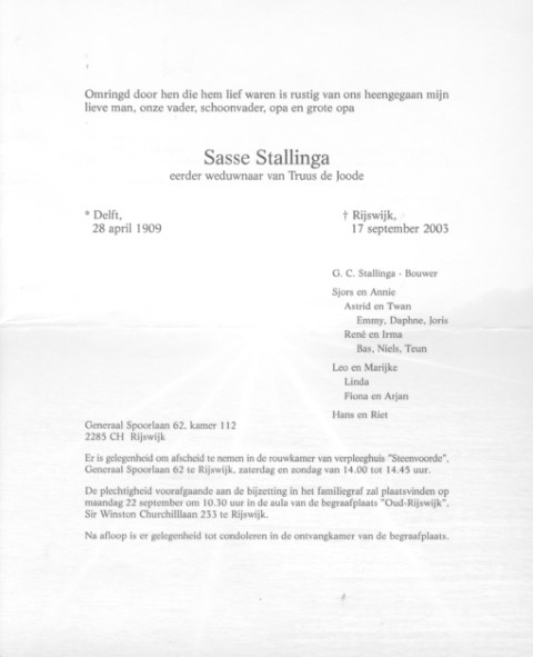 Sasse Stallinga 2003