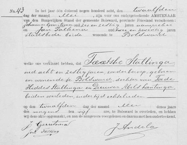 Taetske Stallinga 1908