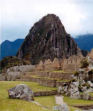 huizen van de woonwijk in MachuPicchu.