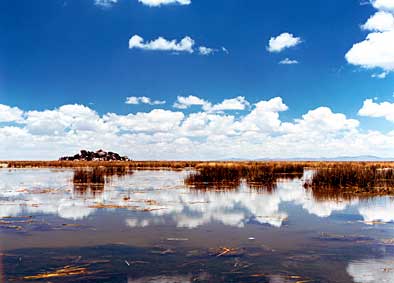 Varen op het Lago Titicaca