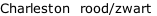 Charleston  rood/zwart