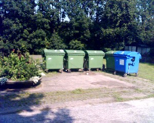 foto van de afvalcontainers