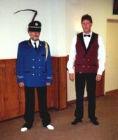 De gebroeders Prophitius in nieuwe uniformen