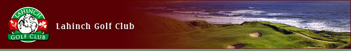 windbreaker met het logo met geit (links op foto) van de Lahinch Golfclub