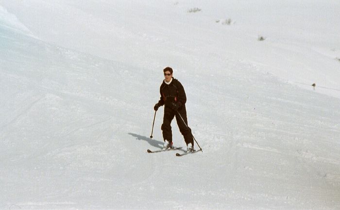 Diana op de ski's