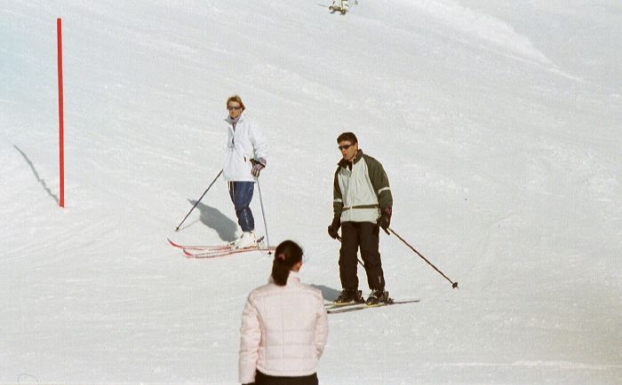 Paul op de ski's