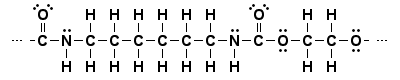  Lewis structure of the repeating unit in a particular polyurethane chain 