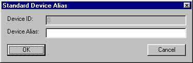 Standard Device Alias dialog