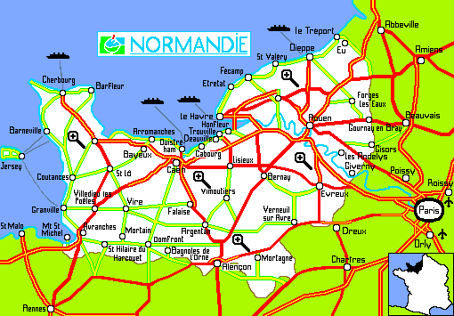 map of normandy