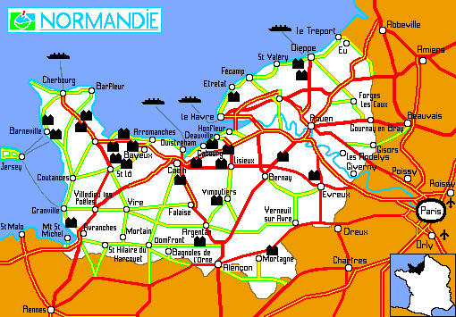 map of normandy
